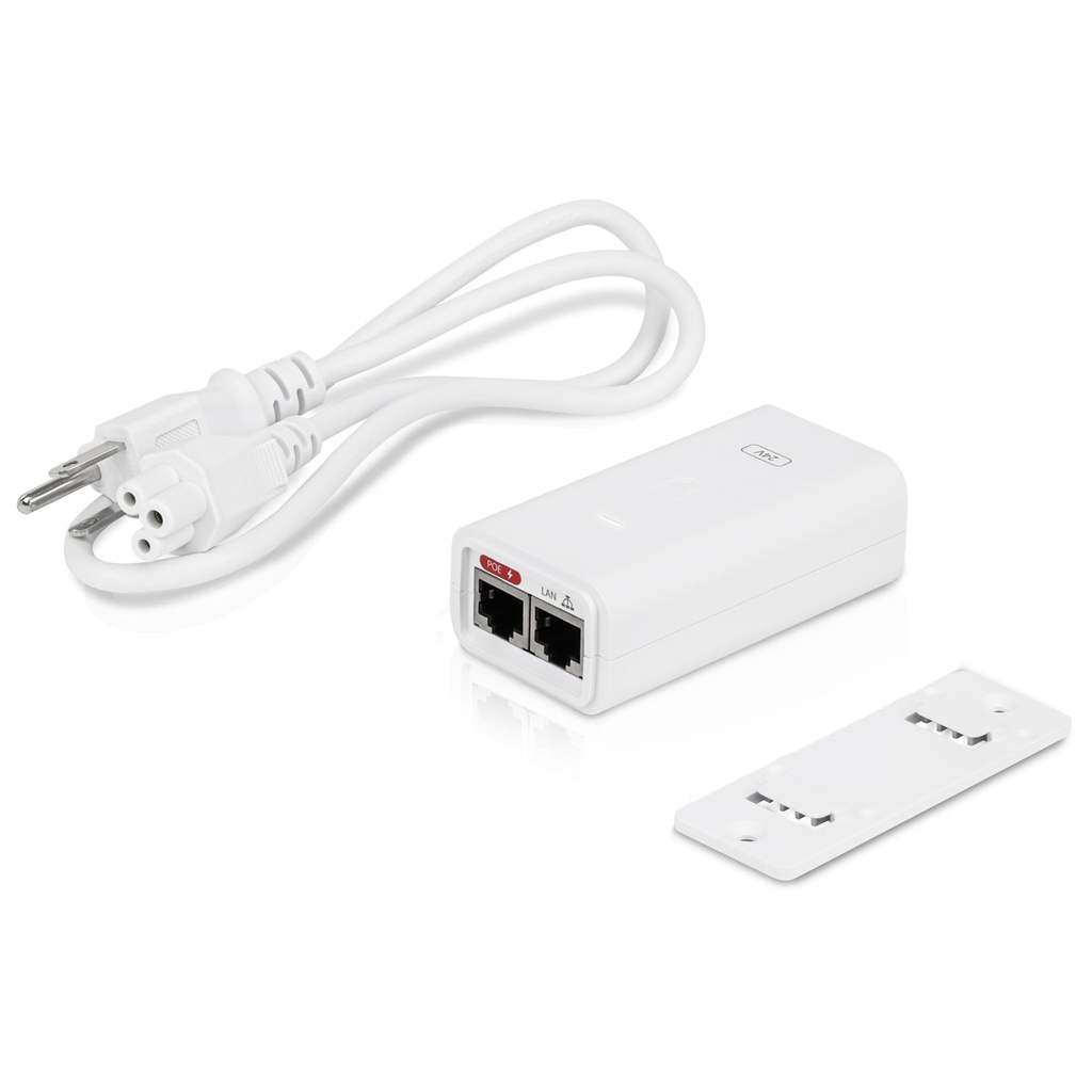 (POE-24-24W) Ubiquiti - Adaptador PoE de 24VDC 1.0A 24W (Blanco)