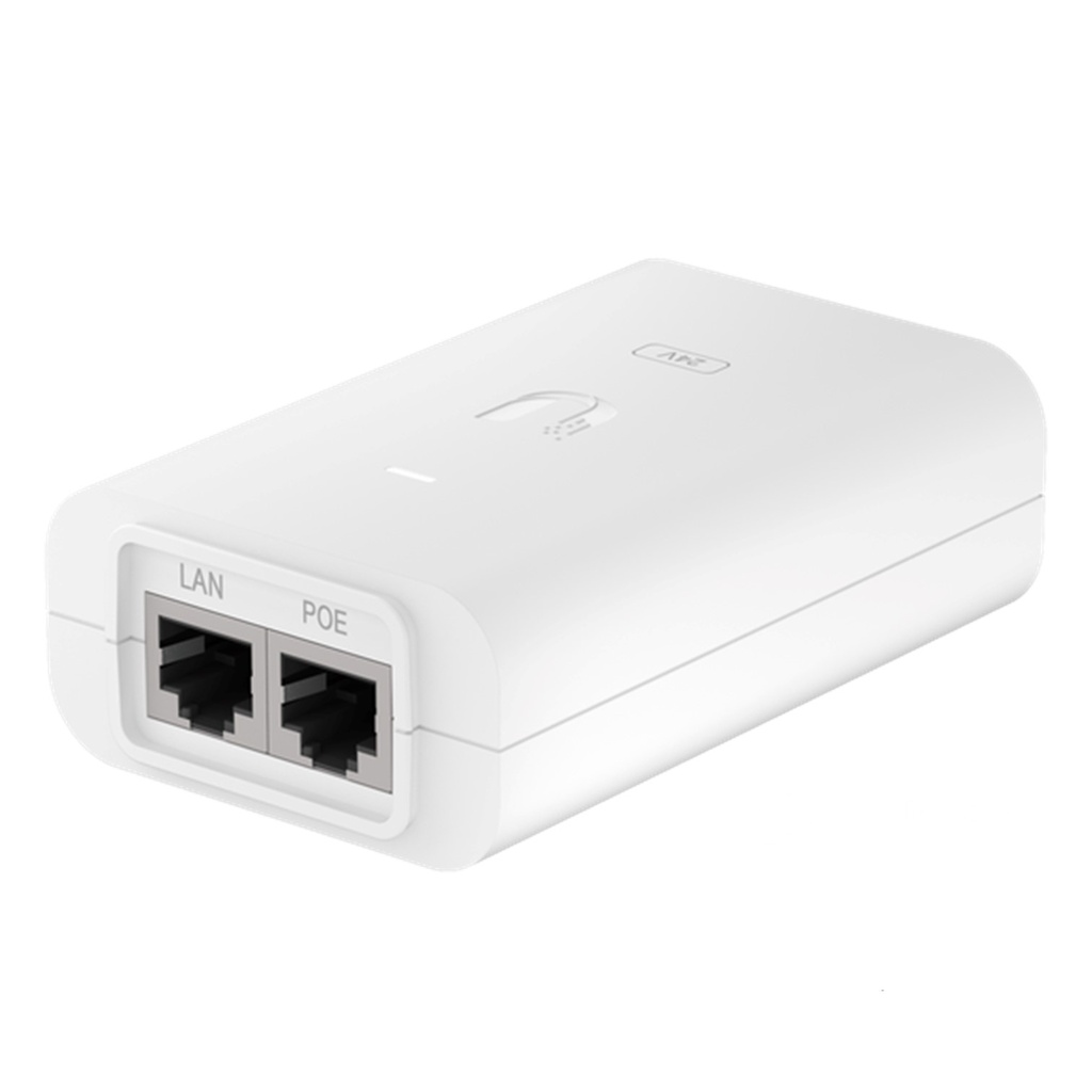 (POE-24-24W-WH) Ubiquiti - Adaptador PoE de 24VDC 1.0A 24W (Blanco)