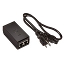 (POE-48-24W-G) Ubiquiti - Adaptador PoE de 48VDC 0.5A 24W con Puerto Gigabit (Negro)
