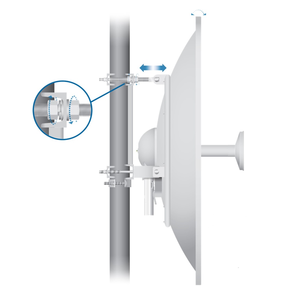 (RD-5G34) Ubiquiti - Antena Direccional RocketDish airMAX Punto a Punto 5 GHz (4.9 - 5.8 GHz) de 34 dBi