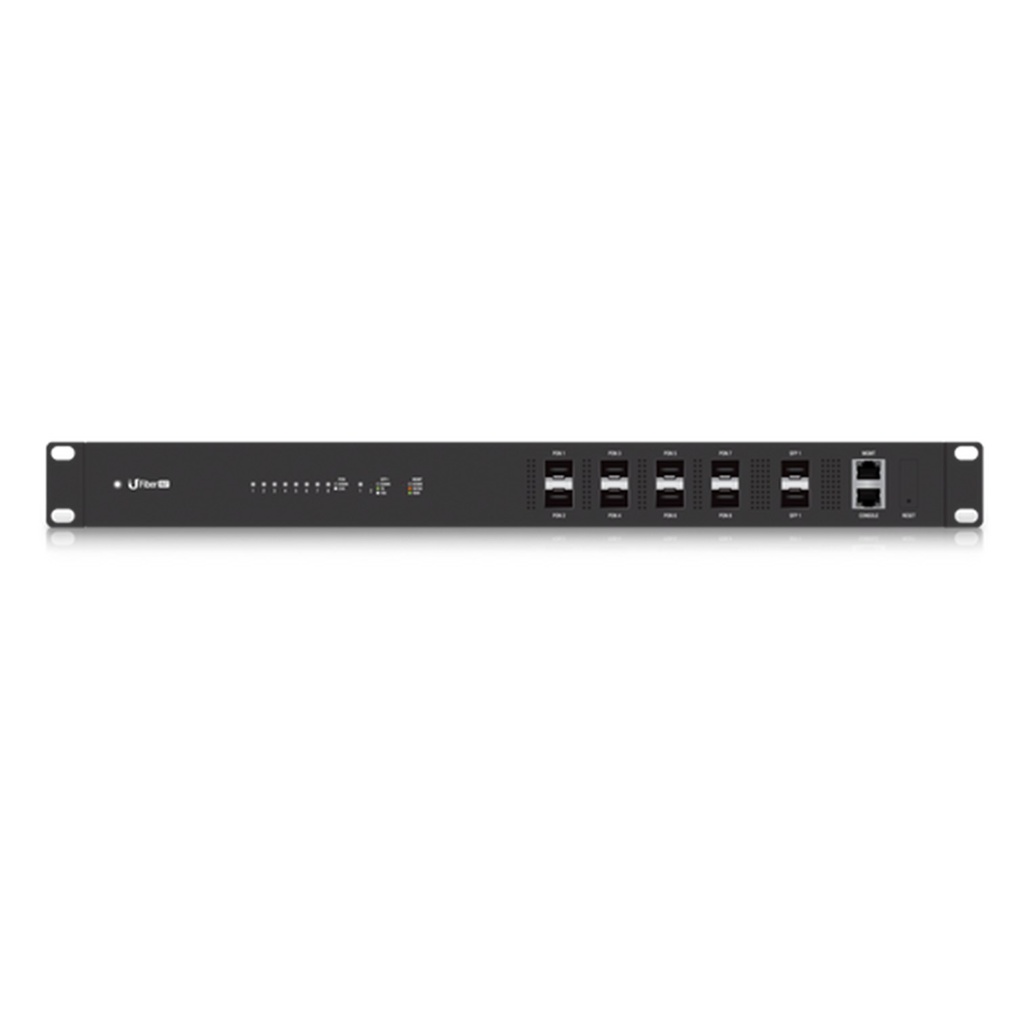 (UF-OLT) Ubiquiti - UFiber GPON OLT Terminal de Línea Optica hasta 1024 ONUs concurrentes 8 puertos SFP GPON + 2 puertos SFP+ 10G