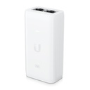 (U-POE-at) Ubiquiti - Adaptador PoE de 48VDC 0.65A 15W con Puerto Gigabit (Blanco)