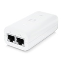 (U-POE-at) Ubiquiti - Adaptador PoE de 48VDC 0.65A 15W con Puerto Gigabit (Blanco)