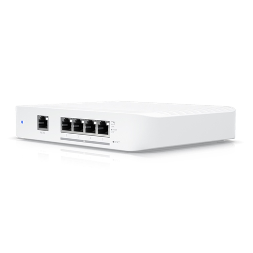 (USW-Flex-XG) Ubiquiti - Switch UniFi FLEX de 5 puertos para Exterior IP55 (1 x PoE de entrada 802.3af/at/bt y 4 puertos PoE de salida 802.3af)