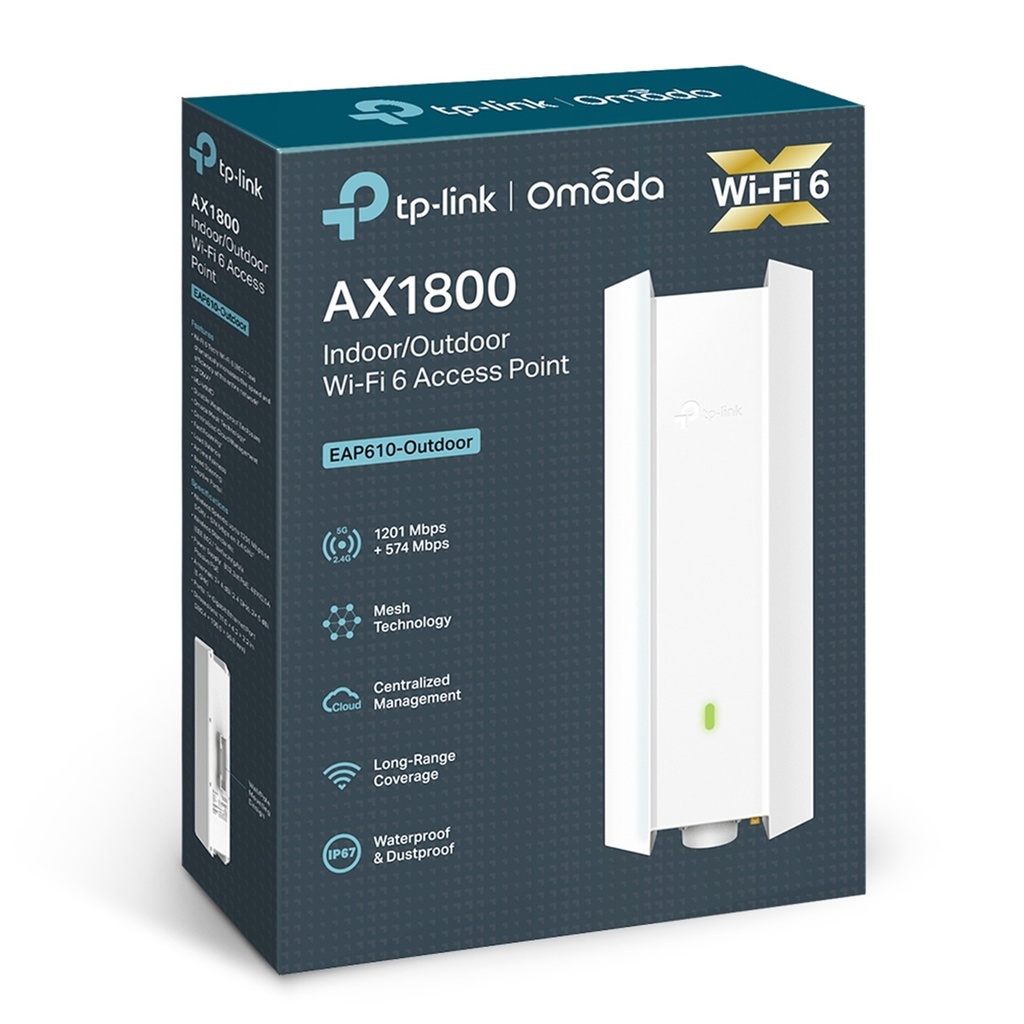 (EAP610-Outdoor) TP-Link - Punto de Acceso Inalambrico Doble Banda WiFi6 de Exterior/Interior