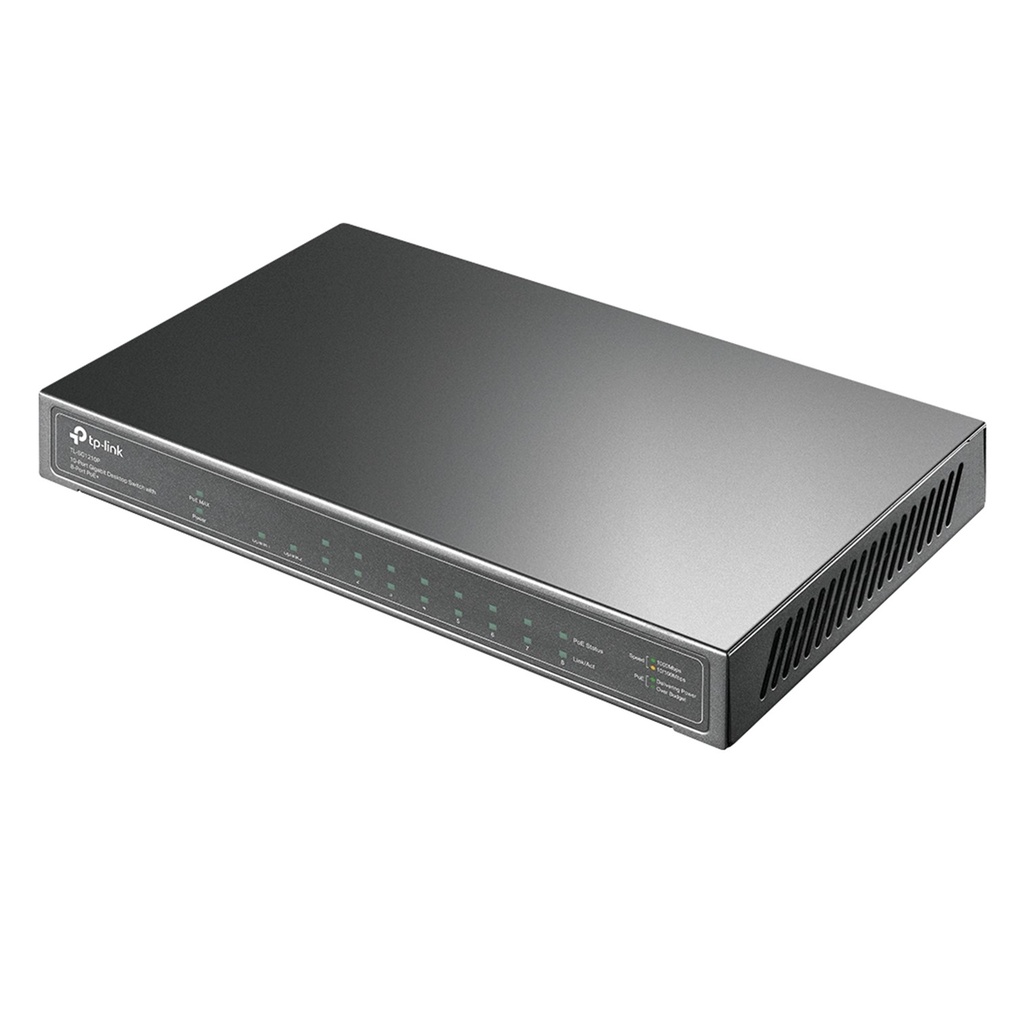 (TL-SG1210P) TP-Link - Switch de Escritorio Gigabit de 10 Puertos con PoE de 8 puertos