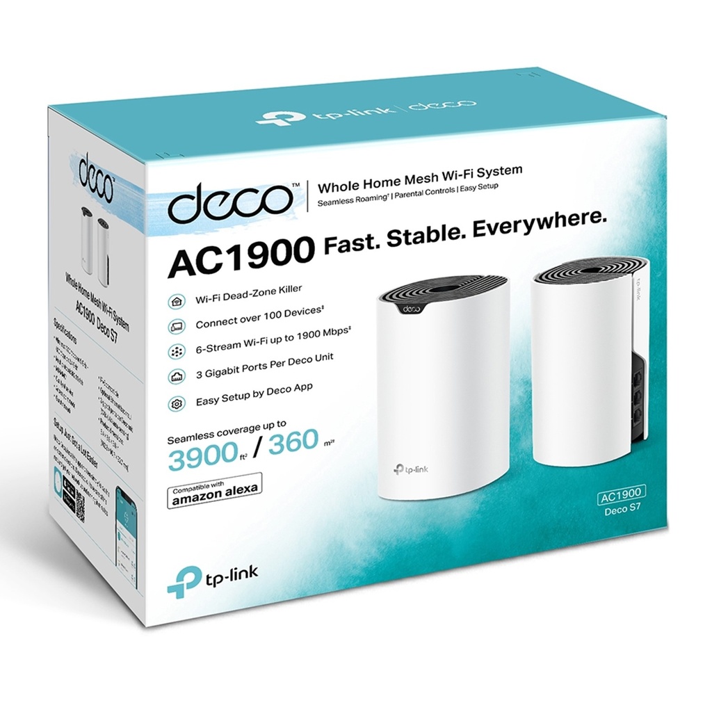 (DECO-S7-2PACK) TP-Link - Router Inalambrico WiFi Mesh Doble Banda AC1900 (2 Unidades)