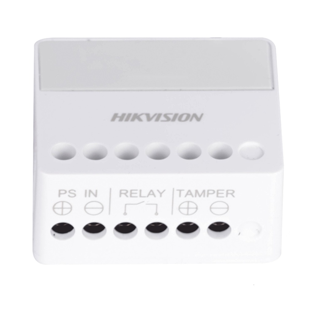 (DS-PM1-O1L-WB) Hikvision - Relevador Inalámbrico 1 Entrada de Alarma 24/7  1 Salida de Relevador 0 a 36 VCD (Max. 5 A)