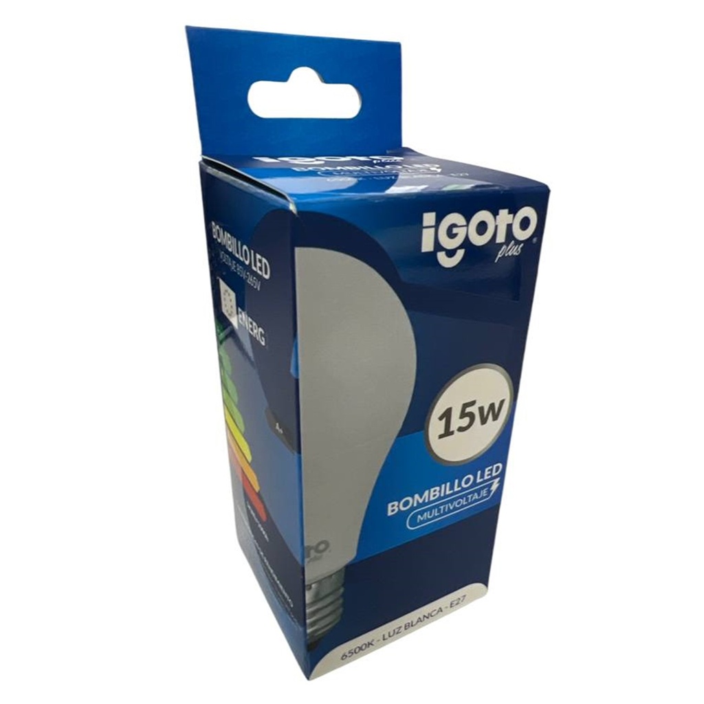 Bombillo LED Bulbo 15W 6500K Luz Fria Rosca E27 IG-BL15W Igoto