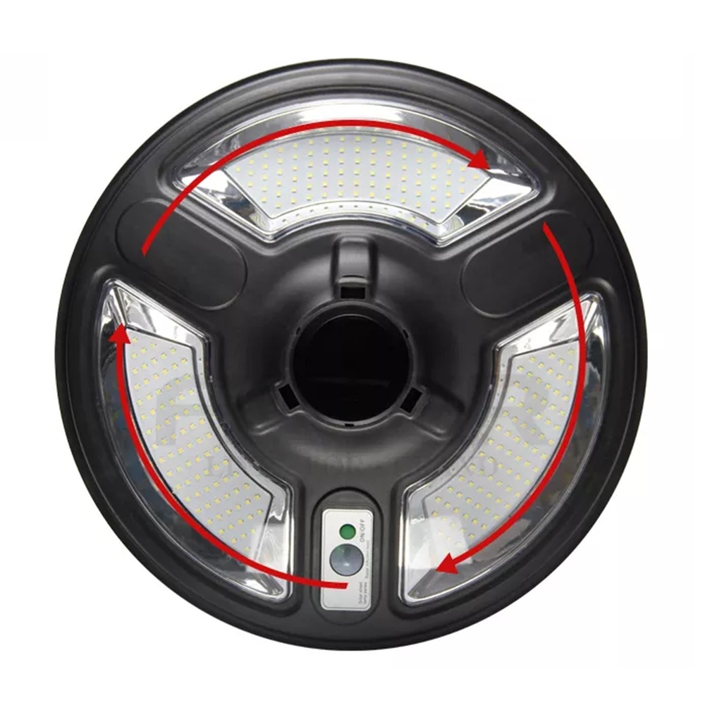 Lampara de Jardin 15W 6500K Luz Fria con Panel Solar Redonda 1000lm 150SR Lucerna