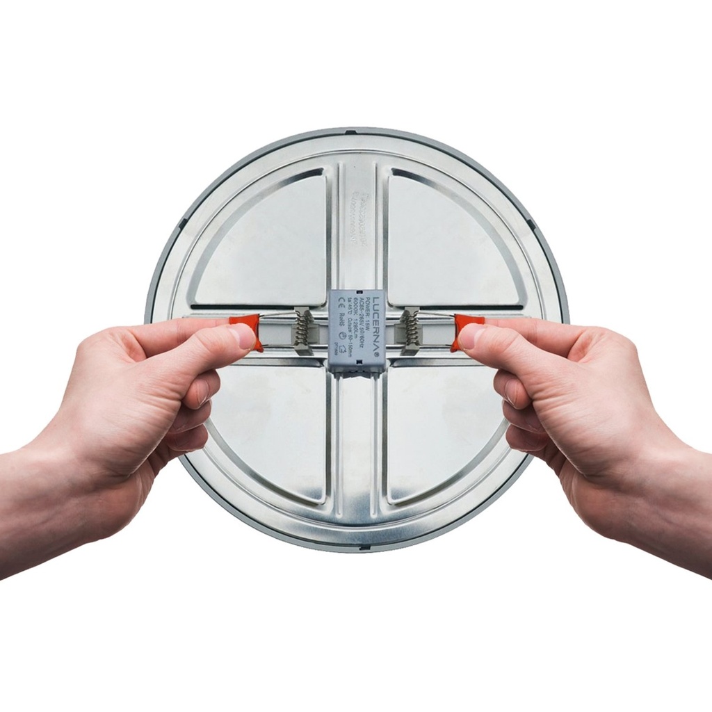 Lampara Panel LED 8W 4" 4000K Luz Fresca Redonda Empotrar Ajustable Borde Blanco 680lm 3704-B Lucerna