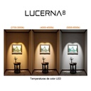 Lampara Vapoleta Ovalada Hermetica LED 9W 6500K Luz Fria IP65 Exteriores Borde Blanco 810lm V90-IP65 Lucerna