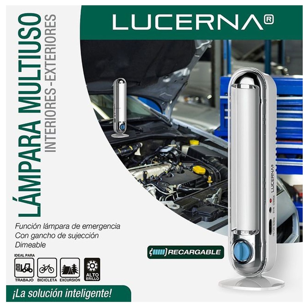 Lampara/Linterna Recargable Regulable L8318 Lucerna