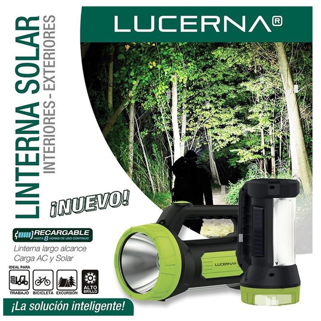 Lampara/Linterna Solar Recargable 2 Modos L8111 Lucerna
