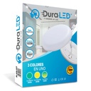 (DL-036-CCT) DuraLED - Lampara Panel LED 24W CCT 3en1 3000K-4500K-6500K Redonda Empotrar Infinity (Sin borde)
