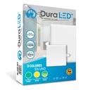 (DL-039-CCT) DuraLED - Lampara Panel LED 12W CCT 3en1 3000K-4500K-6500K Cuadrada Empotrar Infinity (Sin borde)
