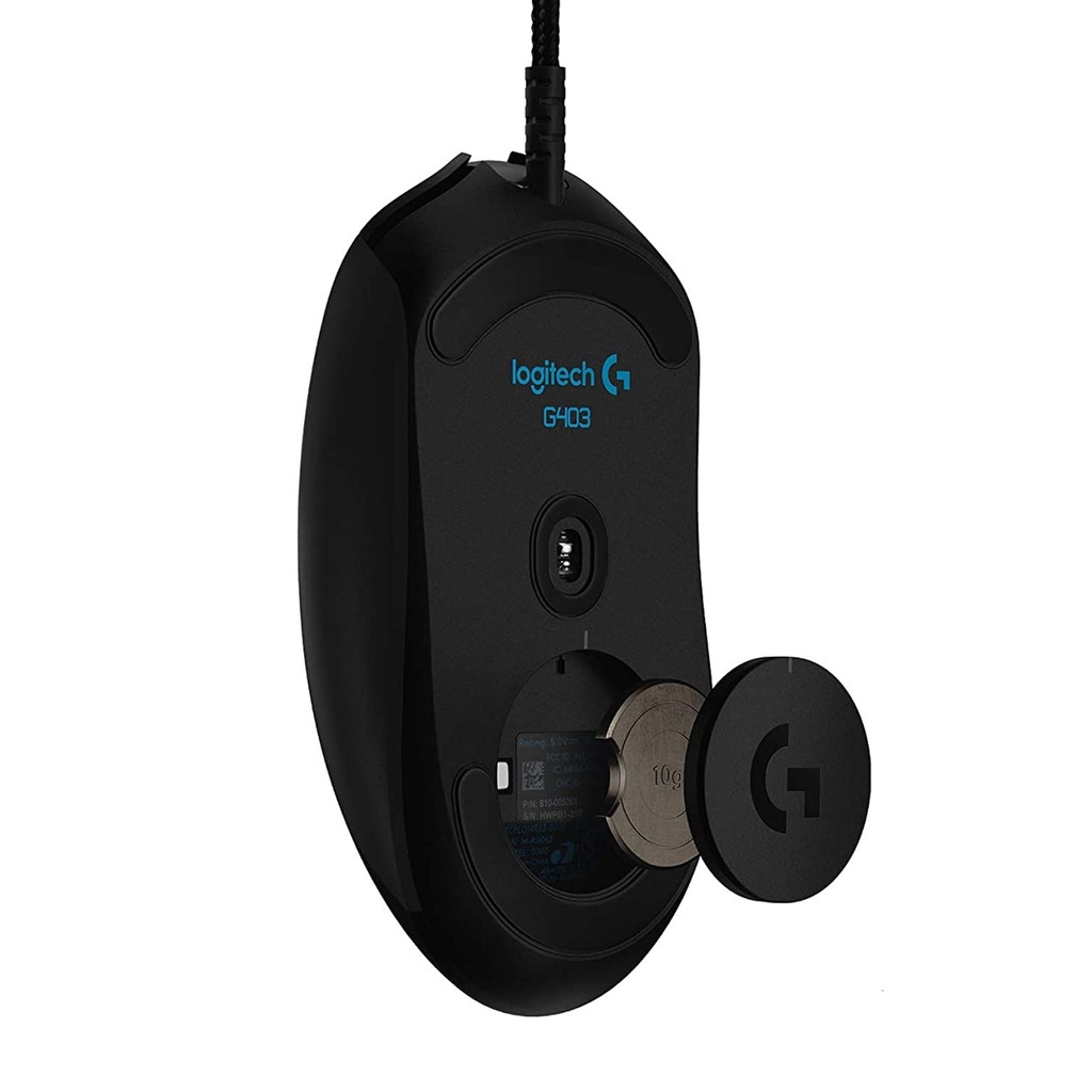 Mouse Alambrico USB Programable LIGHTSYNC Gaming Logitech (Negro) G403