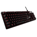 Teclado Mecánico con Retroiluminación Gaming Alambrico USB (Inglés) Logitech (Negro) G413