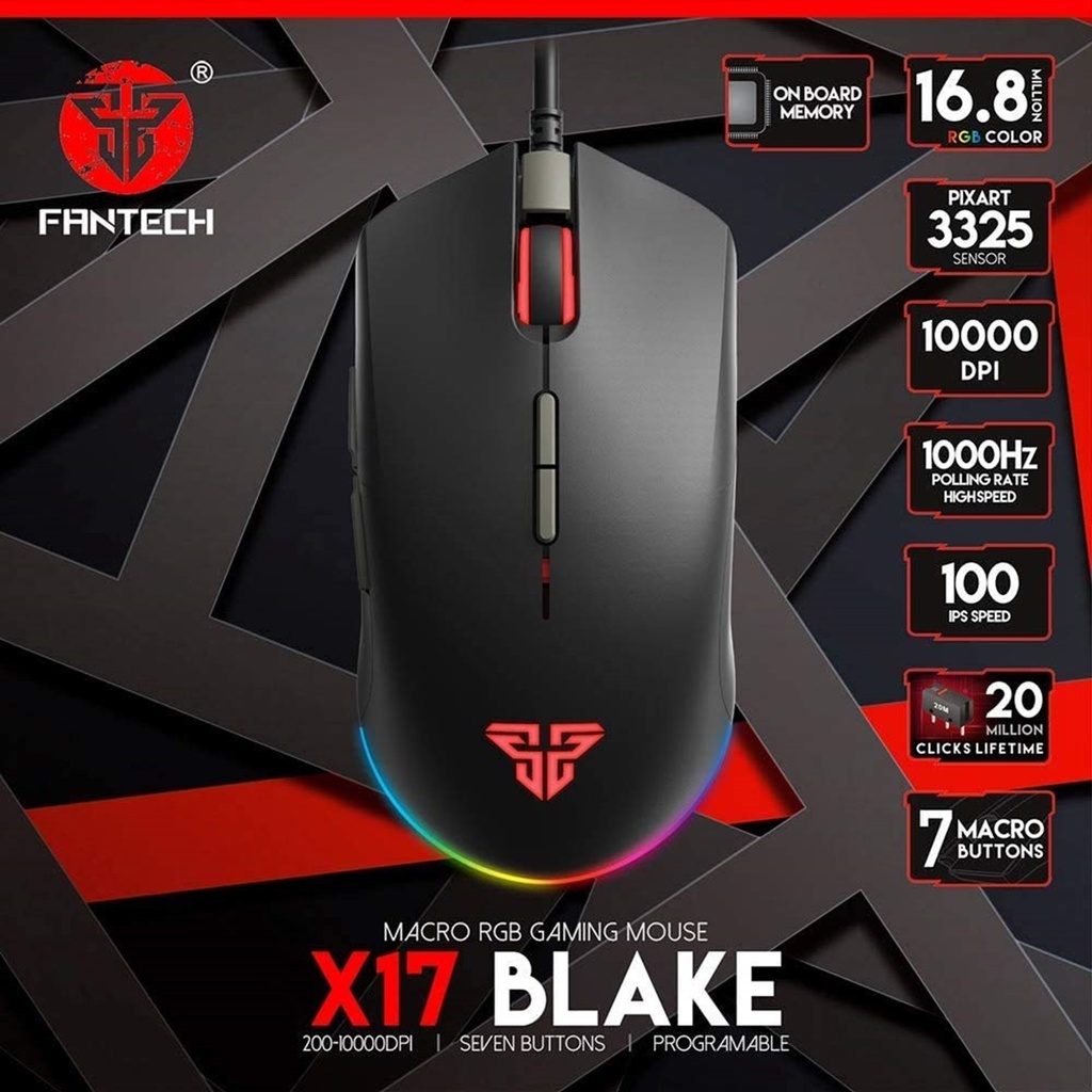 Mouse Blake Gaming (Negro) Fantech X17