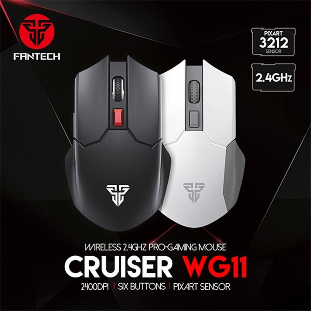 Mouse Cruiser Inalambrico Gaming (Negro) Fantech WG11
