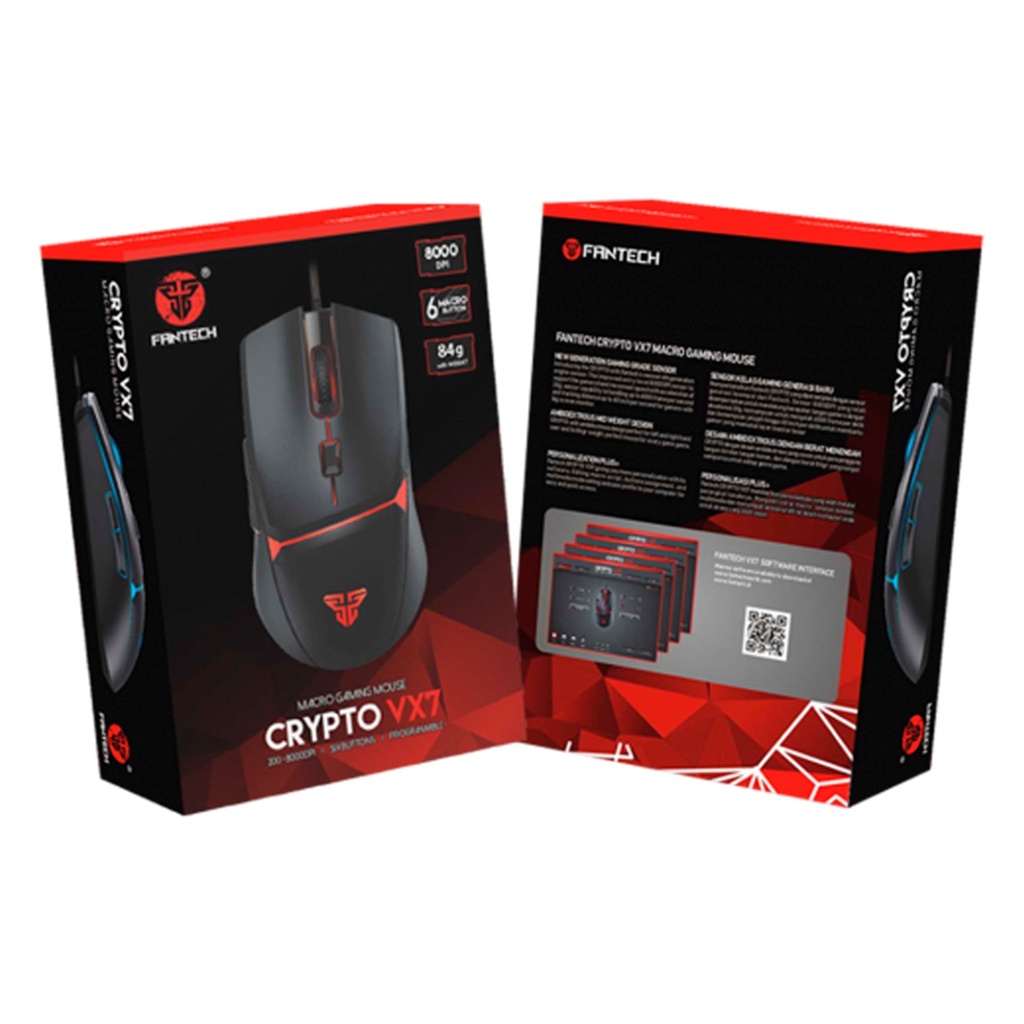 Mouse Crypto Gaming (Negro) Fantech VX7