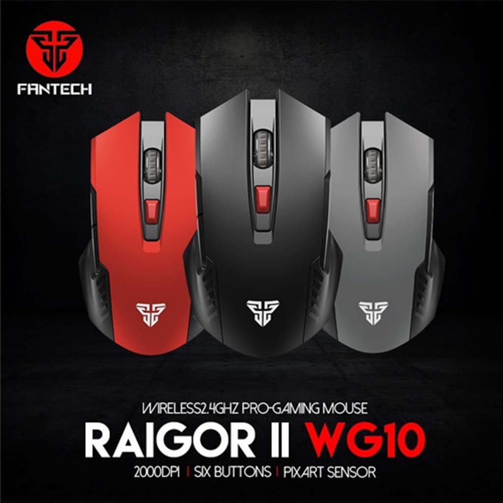Mouse Raigor II Inalambrico Gaming (Negro) Fantech WG10