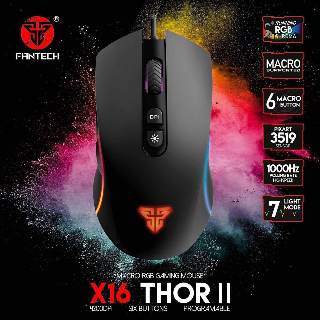 Mouse Thor II Gaming (Rojo) Fantech X16