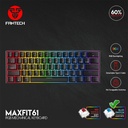 Teclado MaxFit 61 Ingles Gaming Fantech