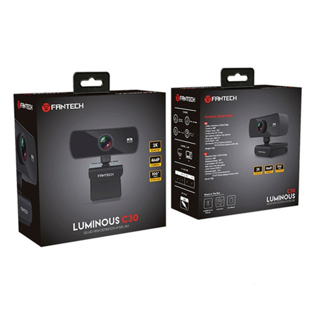 WebCam Luminous con Microfono C30 2K 1440P Fantech