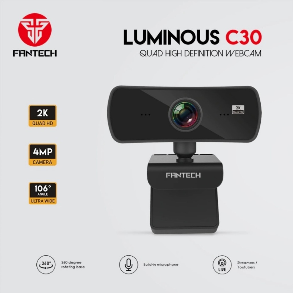 WebCam Luminous con Microfono C30 2K 1440P Fantech