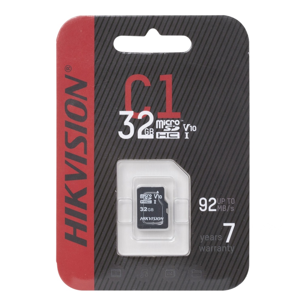 (HS-TF-C1/32G) Hikvision - Memoria Micro SD 32GB 92MB/s Clase 10 Hikvision Hikstorage
