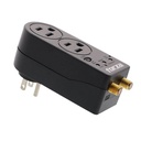 (FVP-0200C) Forza - Protector de Voltaje 120V 1800W (2) x NEMA Universal 5-15R + Coaxial Giro de 350°