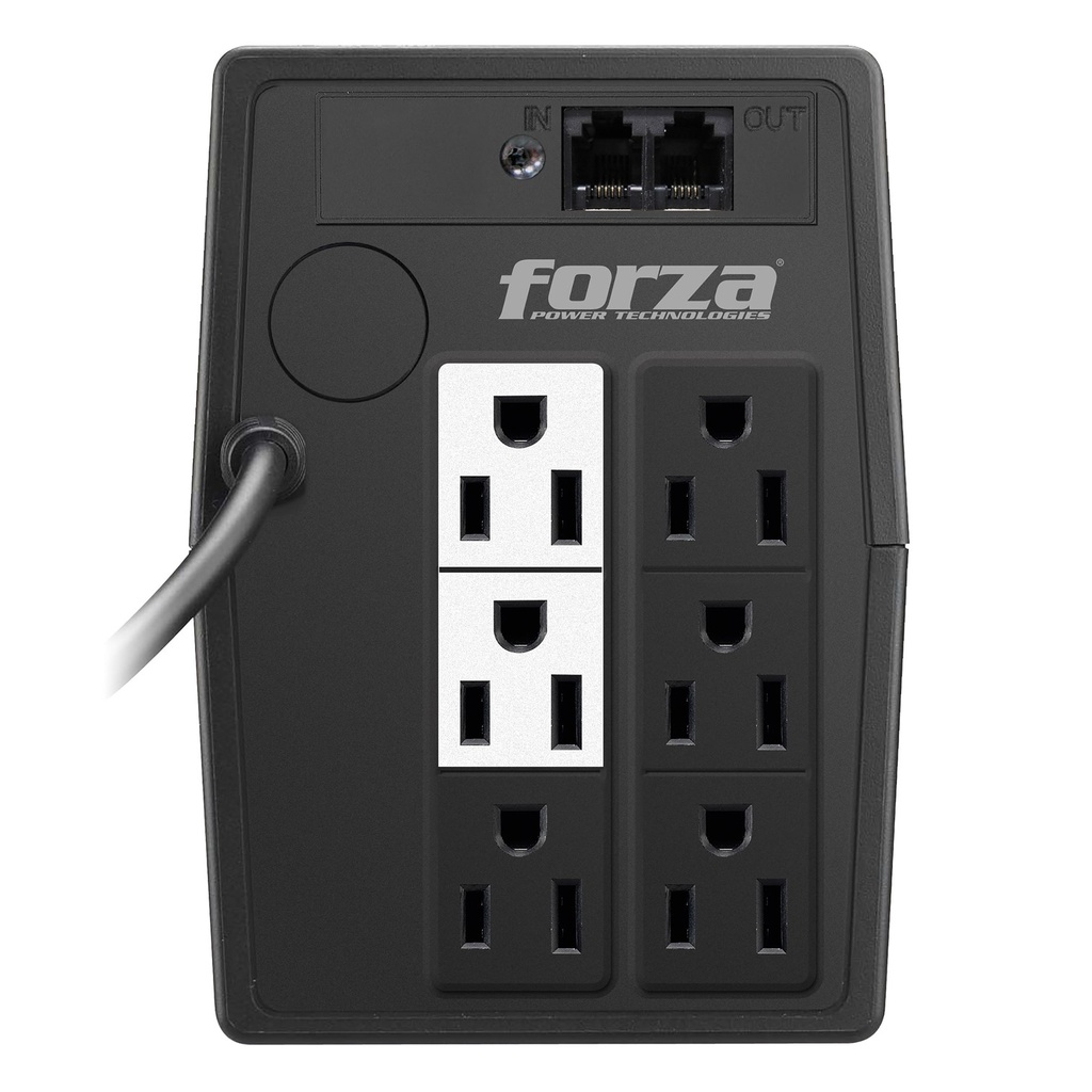 (NT-511) Forza - UPS Interactivo 500VA/250W 110V (6) x NEMA 5-15R + RJ11