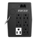 (NT-751D) Forza - UPS Interactivo 750VA/375W 110V (6) x NEMA 5-15R + RJ11
