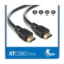 Cable HDMI Macho Doble HD Goma Negro Admite hasta 3840x2160p (15.2 Metros) XTC-380 Xtech