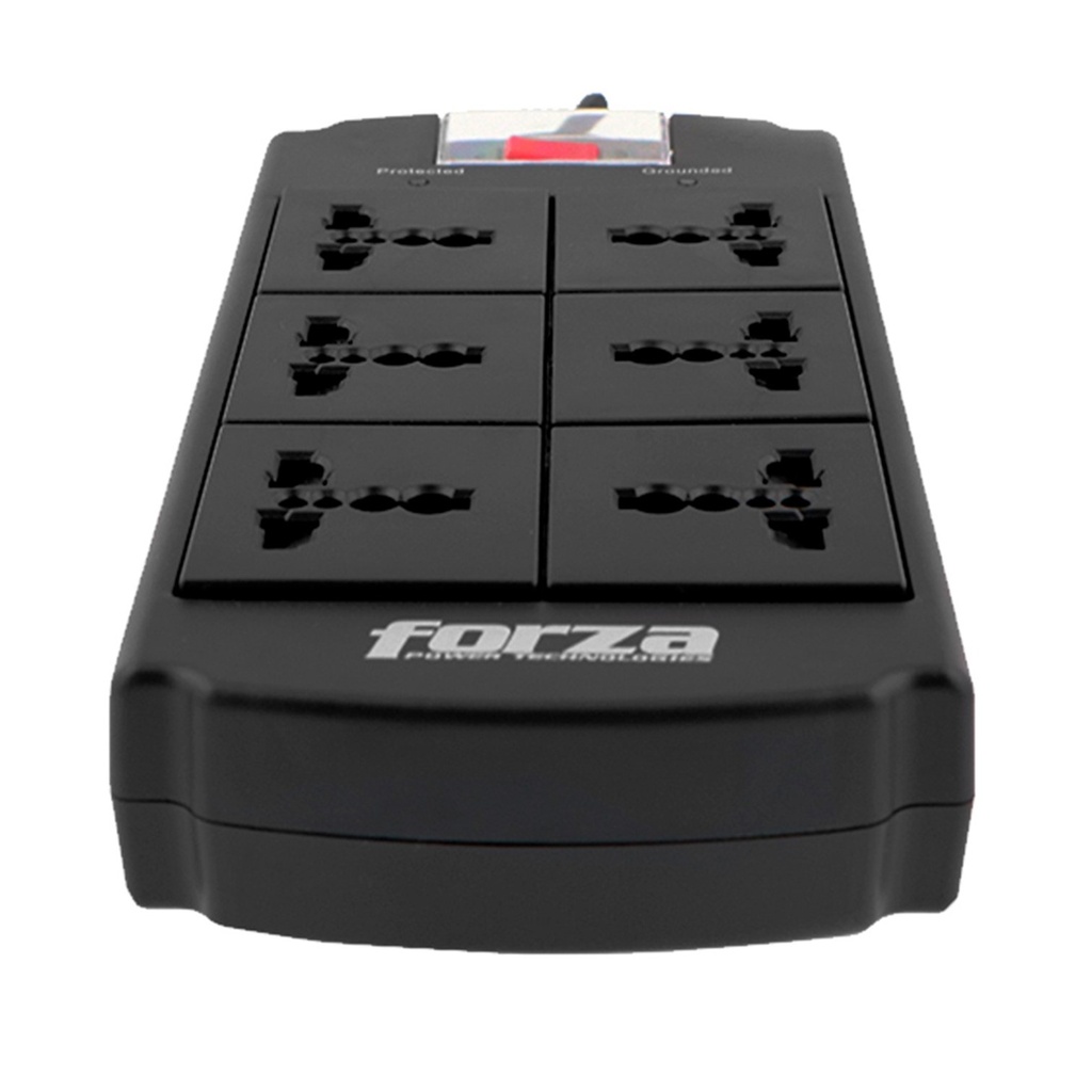 (FSP-06MN) Forza - Regleta Protector de Voltaje 110V/220V 1800W 6 x NEMA 5-15R