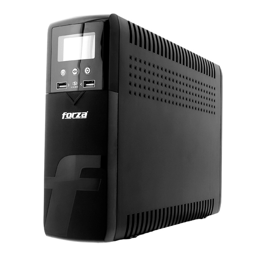 (XG-1201LCD) Forza - UPS Sinusoidal con APFC 1200VA/720W Pantalla LCD 110V (10) x NEMA 5-15R USB