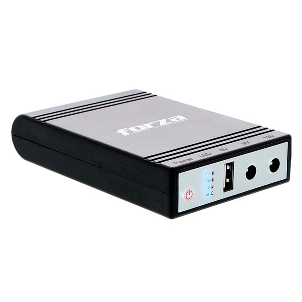 (DC-140USB) Forza - Mini UPS y Cargador Portátil de 14W Puerto USB Salidas de 5/9/12VCC