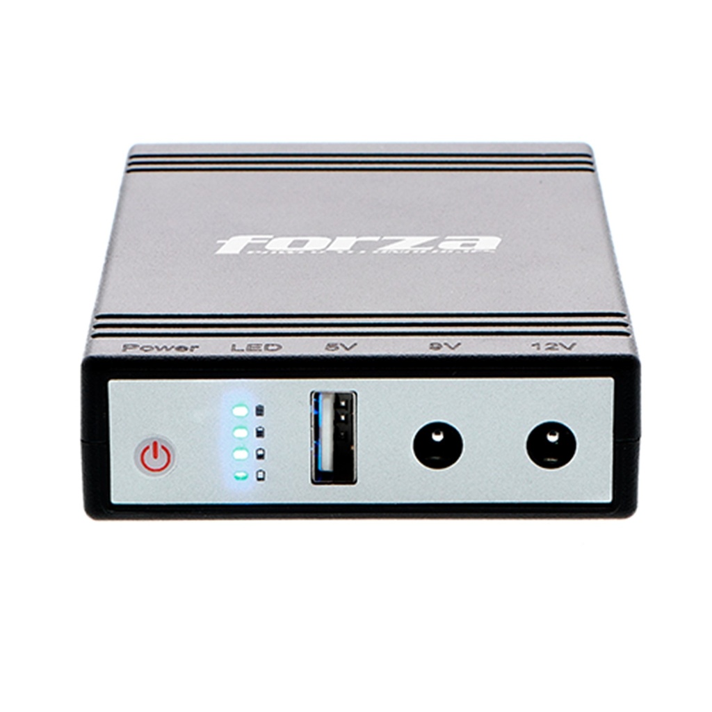 (DC-140USB) Forza - Mini UPS y Cargador Portátil de 14W Puerto USB Salidas de 5/9/12VCC