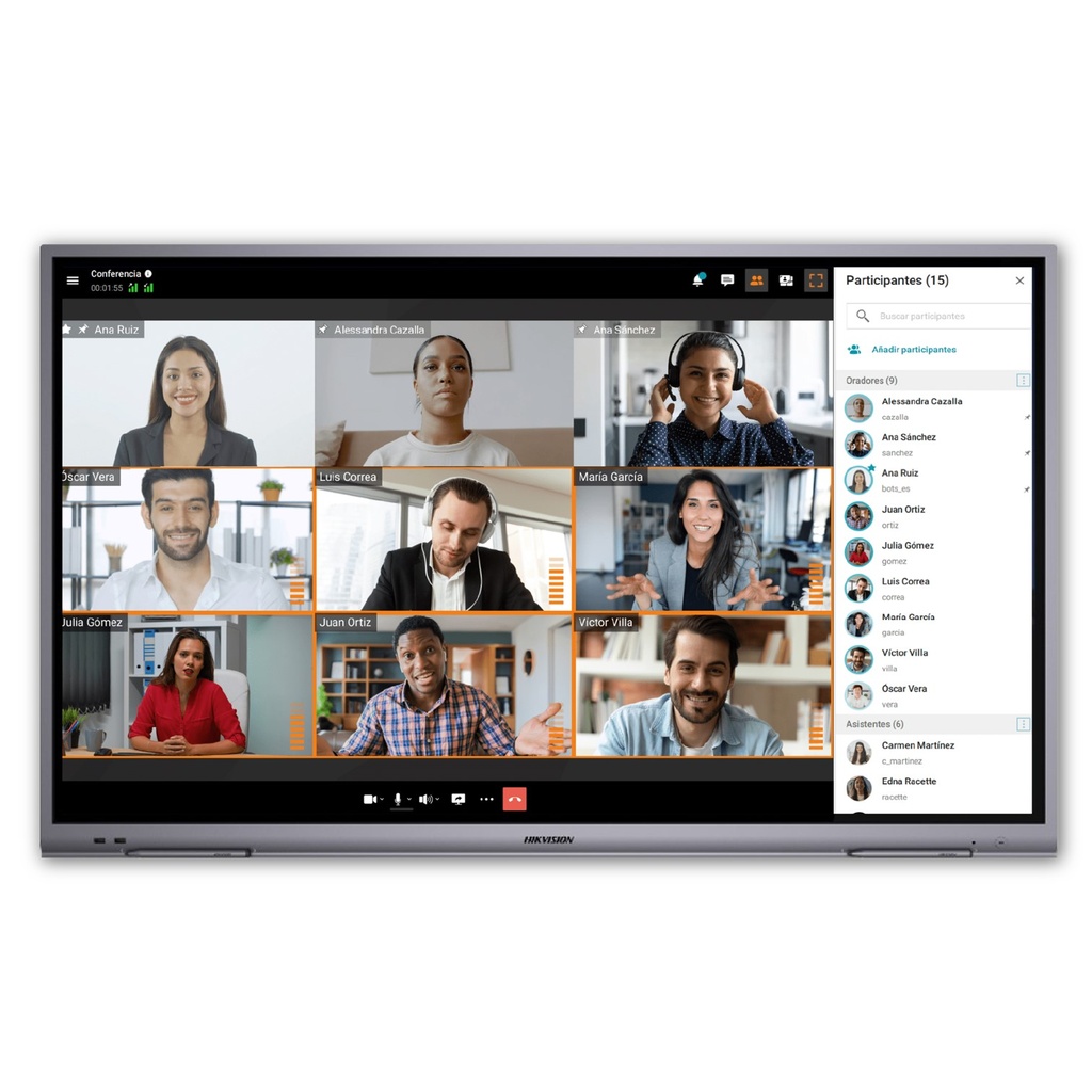 (DS-DSB55RB/A)  Hikvision - Pantalla Interactiva Tactil Ultra HD 4K 3840 × 2160 de 55" (Incluye Base de Pared)