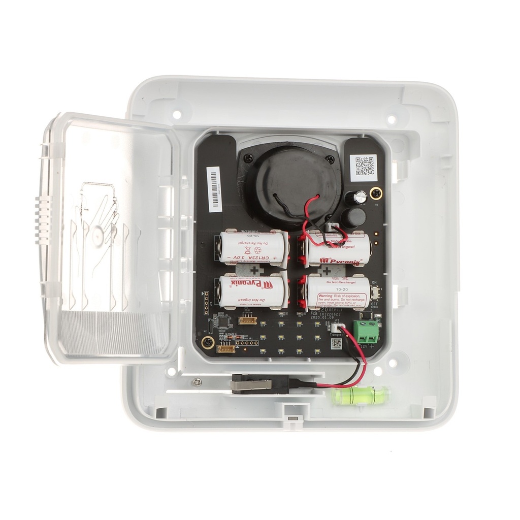 (DS-PS1-E-WB/Red) Hikvision - Sirena Inalámbrica con Estrobo Rojo para Exterior 110 dB AXPRO