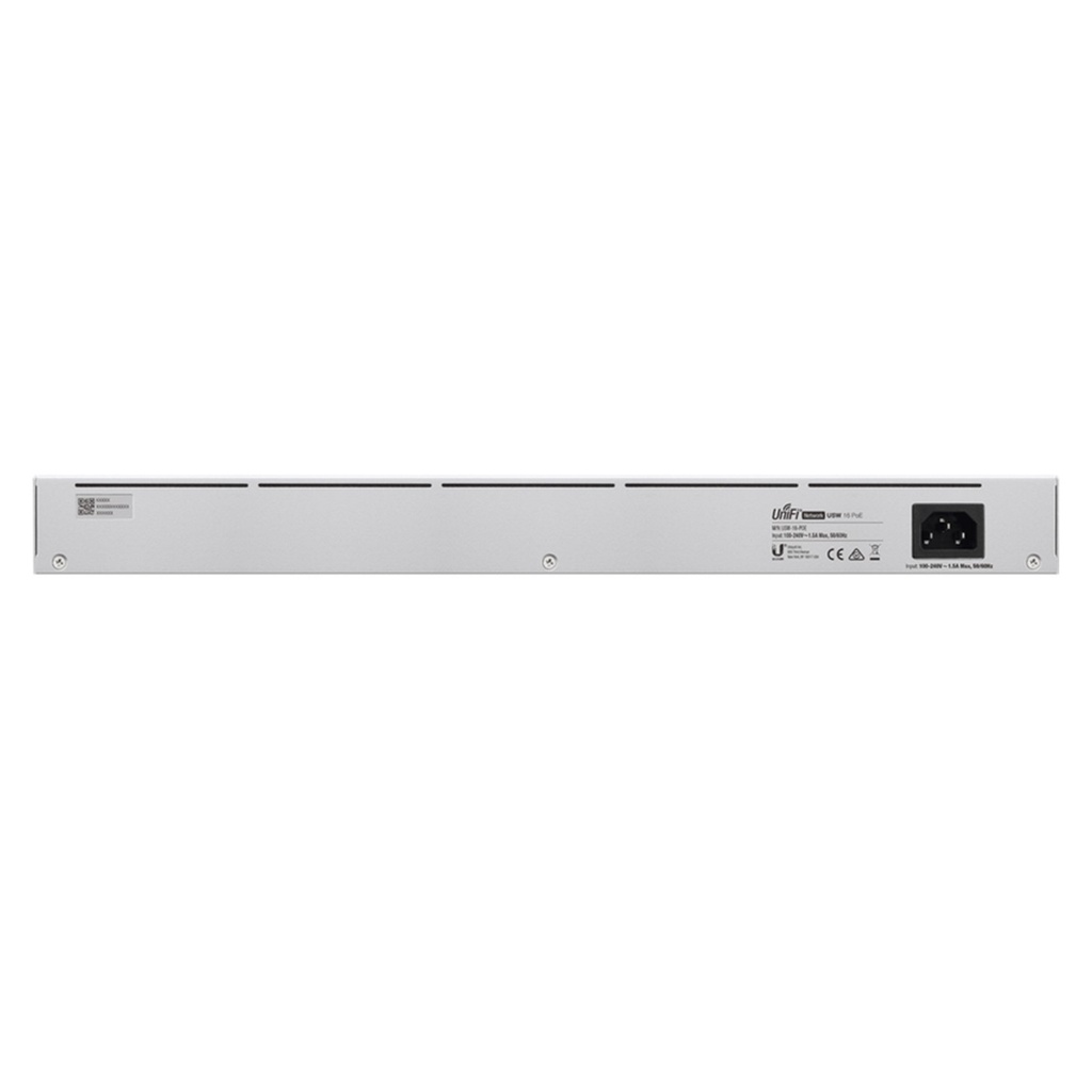 [USW-16-POE] Ubiquiti - UniFi Switch Gen2 Capa 2 de 16 puertos [8 puertos PoE 802.3af/at + 8 puertos Gigabit] + 2 puertos 1G SFP 42W