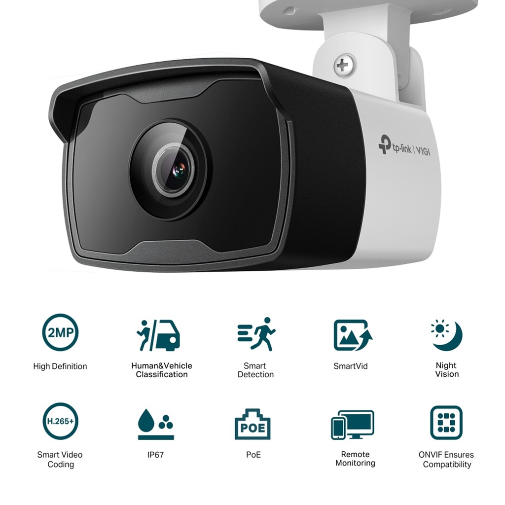 [C320I-2.8] Vigi by TP-Link - Cámara Bullet IP POE HD 1080P [2MP] Lente 2.8mm