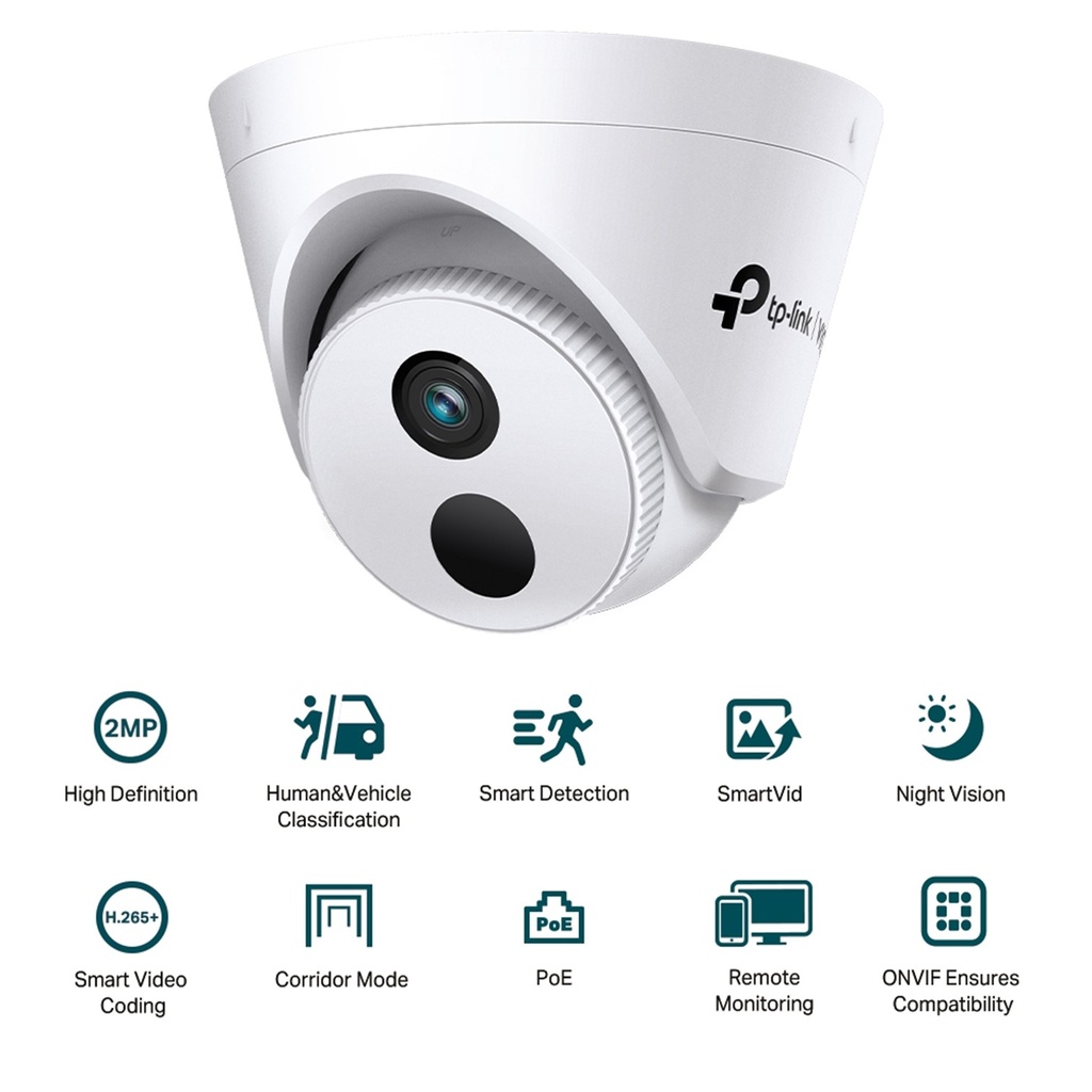 [C420I-4] Vigi by TP-Link - Cámara Domo IP POE HD 1080P [2MP] Lente 4mm