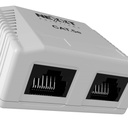 [AE180NXT13] Nexxt - Caja de Montaje Superficial RJ-45 CAT5E 2 Puertos