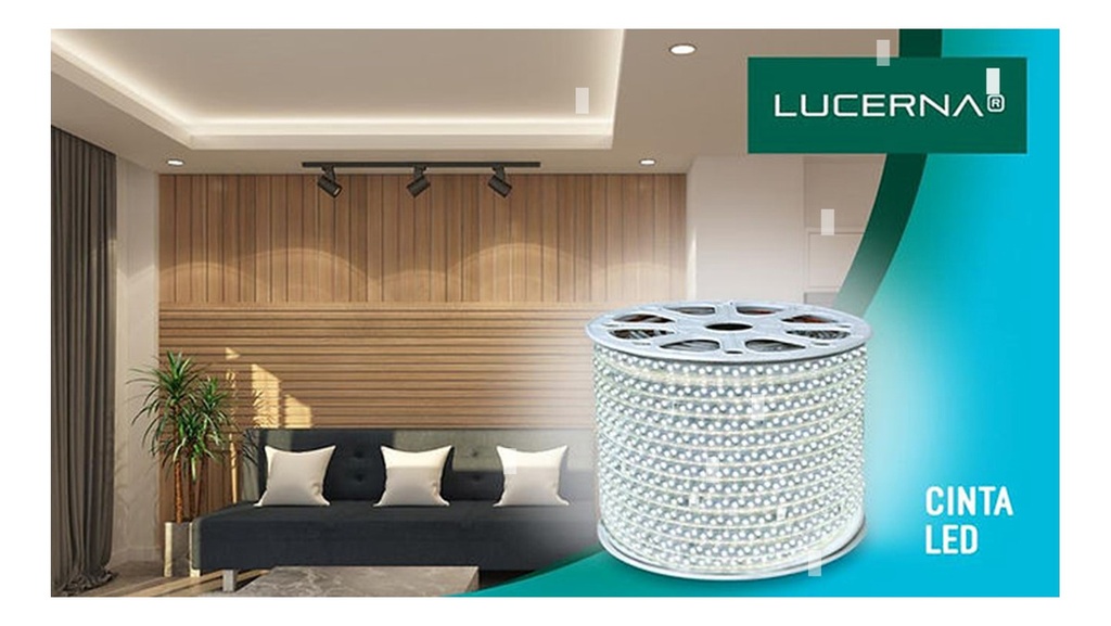 [CLNEO-50M-3K] Lucerna - Bobina Cinta LED Neon 3000K Luz Calida [50 Metros] + 10 Conectores