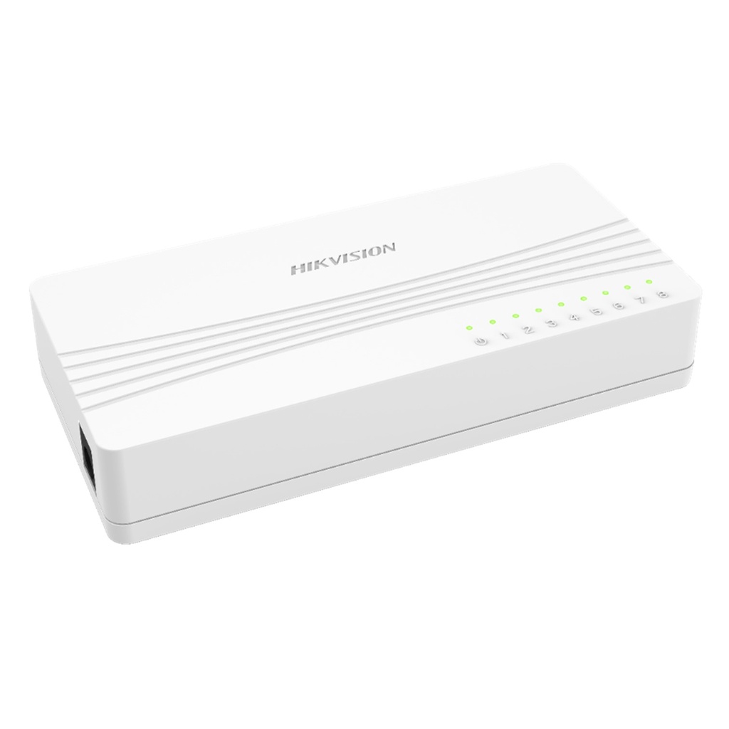 [DS-3E0108D-E/US] Hikvision - Switch de Escritorio de 8 Puertos a 10/100 Mbps