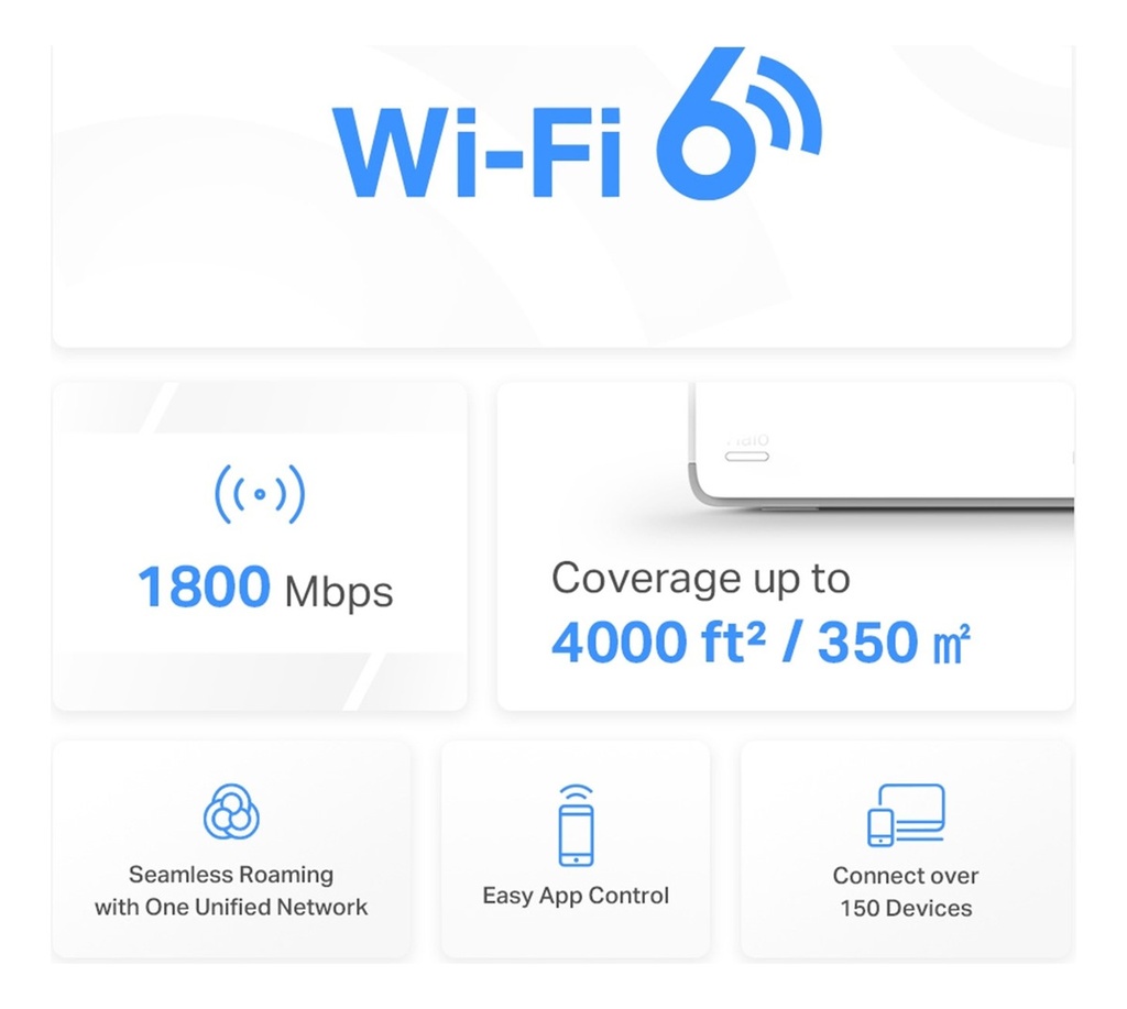 [HALO-H70X-2PACK] Mercusys - Router Inalambrico WiFi Mesh AX1800 [2 Unidades]