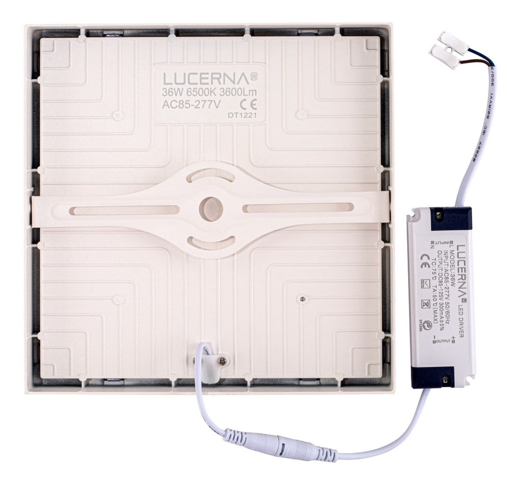 [836SCML-6.5K] Lucerna - Lampara Panel MaxiLumen Alta Potencia LED 36W 8" 6500K Luz Fria Cuadrada Superficial 3600lm