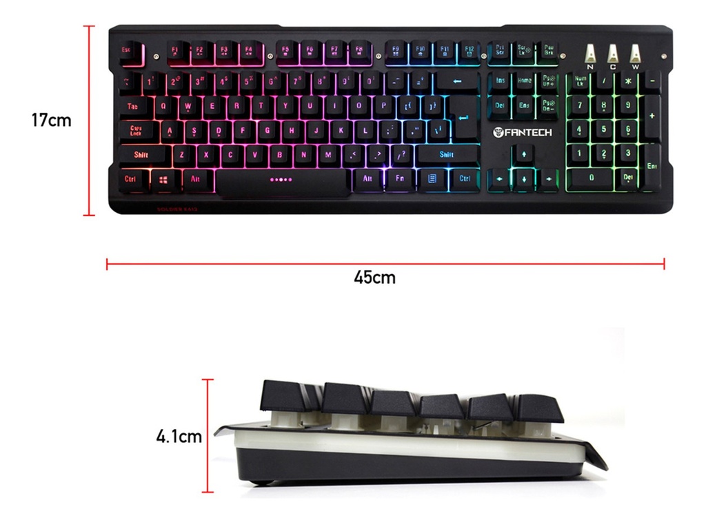 [K612] Fantech - Teclado Soldier Ingles Gaming